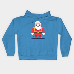 Pop Art Santa: A Colorful and Angry Christmas Illustration Kids Hoodie